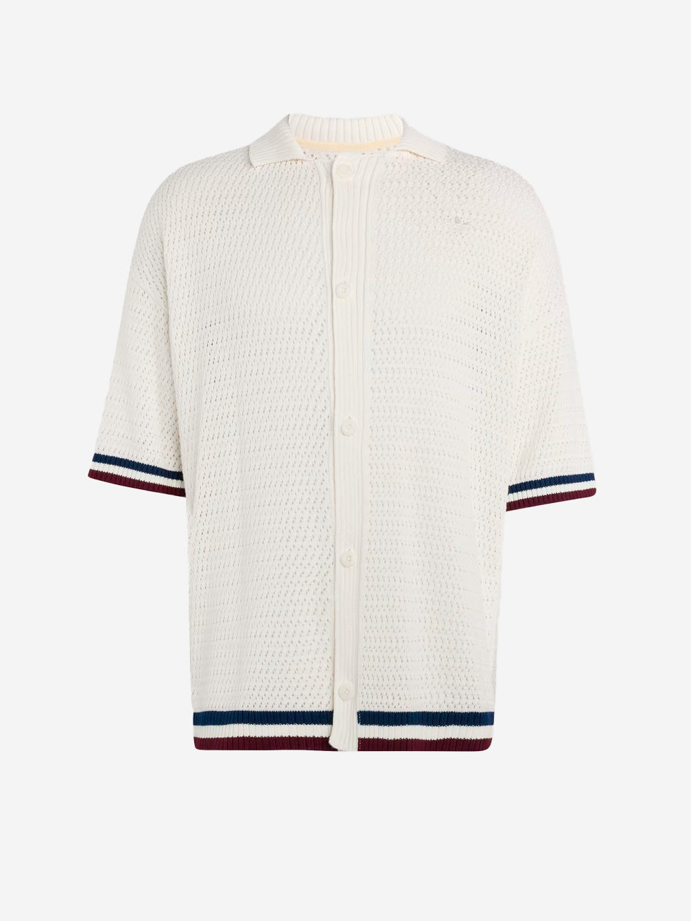 ADIDAS ORIGINALS Cardigan in maglia crochet bianco 'Munich' con bottoni Bianco Urbanstaroma