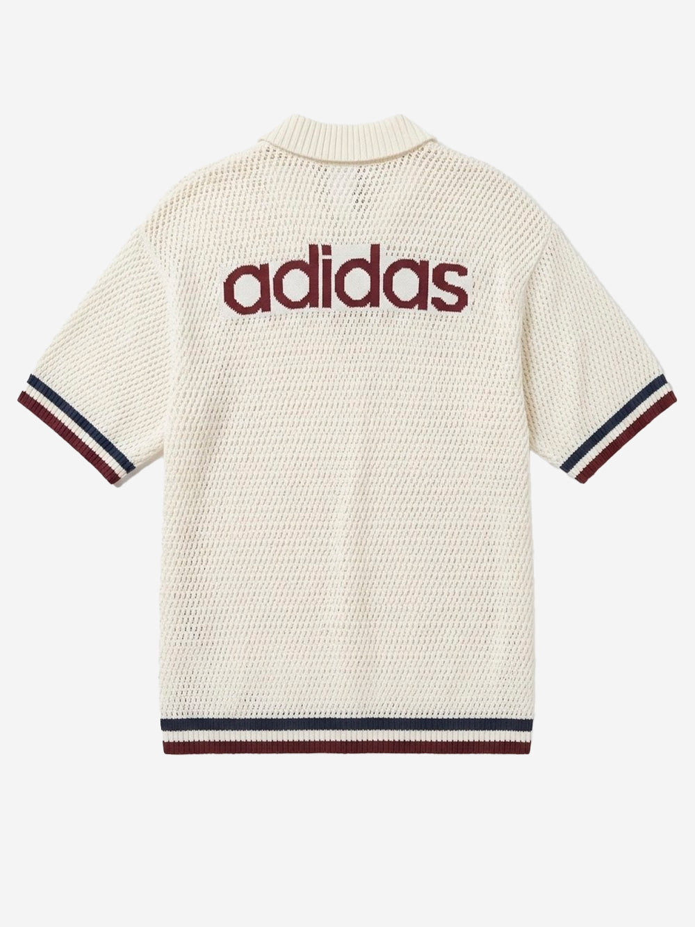 ADIDAS ORIGINALS Cardigan in maglia crochet bianco 'Munich' con bottoni Bianco Urbanstaroma