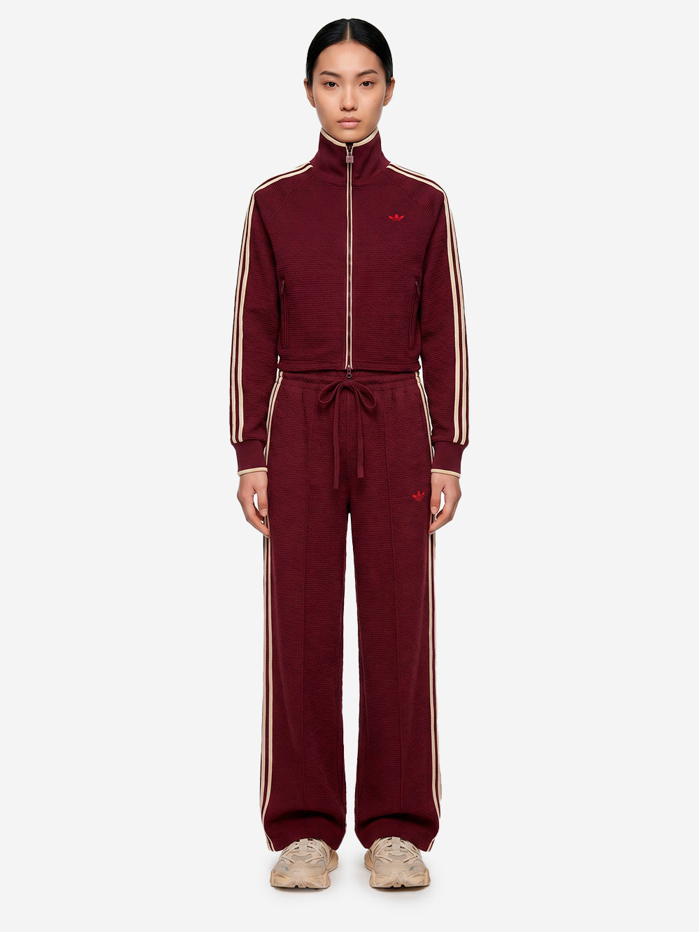 ADIDAS ORIGINALS Track top Firebird jacquard rosso Bordeau Urbanstaroma