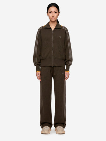 ADIDAS ORIGINALS Track top marrone 'Firebird' in maglia spessa Marrone