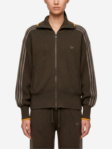 ADIDAS ORIGINALS Track top marrone 'Firebird' in maglia spessa Marrone