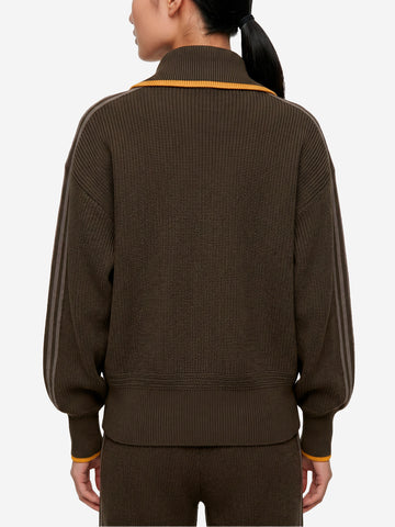 ADIDAS ORIGINALS Track top marrone 'Firebird' in maglia spessa Marrone