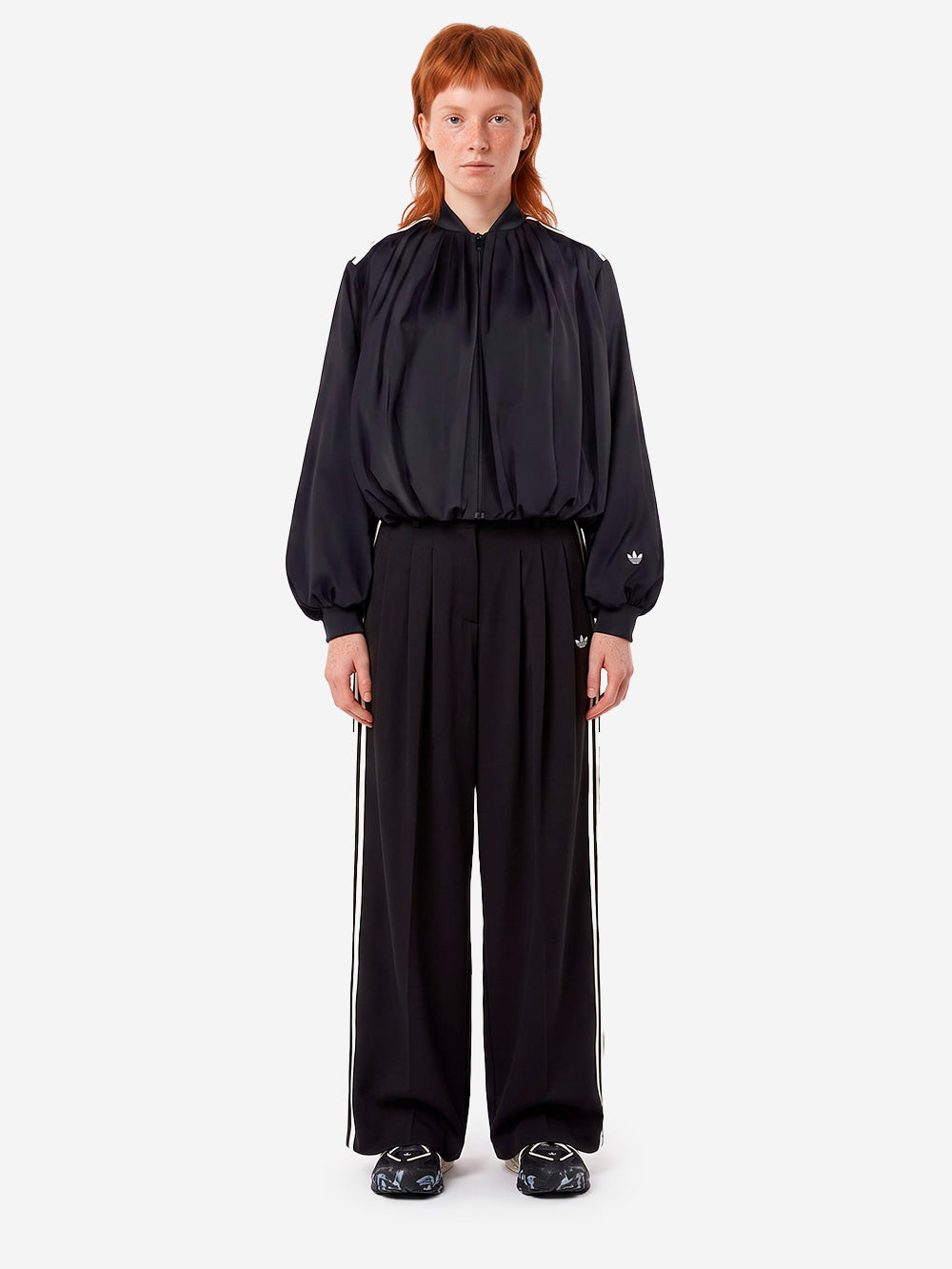 ADIDAS ORIGINALS Pantaloni pleated neri Nero Urbanstaroma
