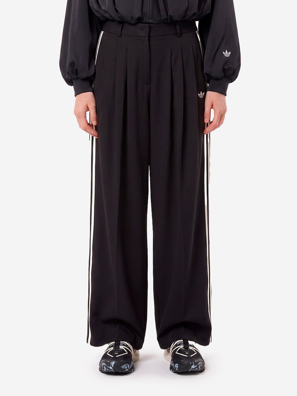 ADIDAS ORIGINALS Pantaloni pleated neri Nero Urbanstaroma