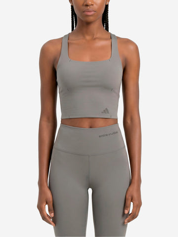 ADIDAS Adidas x Entire Studios Optime Training Medium Support Bra Tank Grigio
