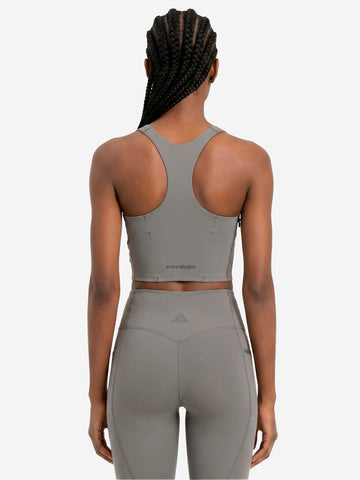 ADIDAS Adidas x Entire Studios Optime Training Medium Support Bra Tank Grigio