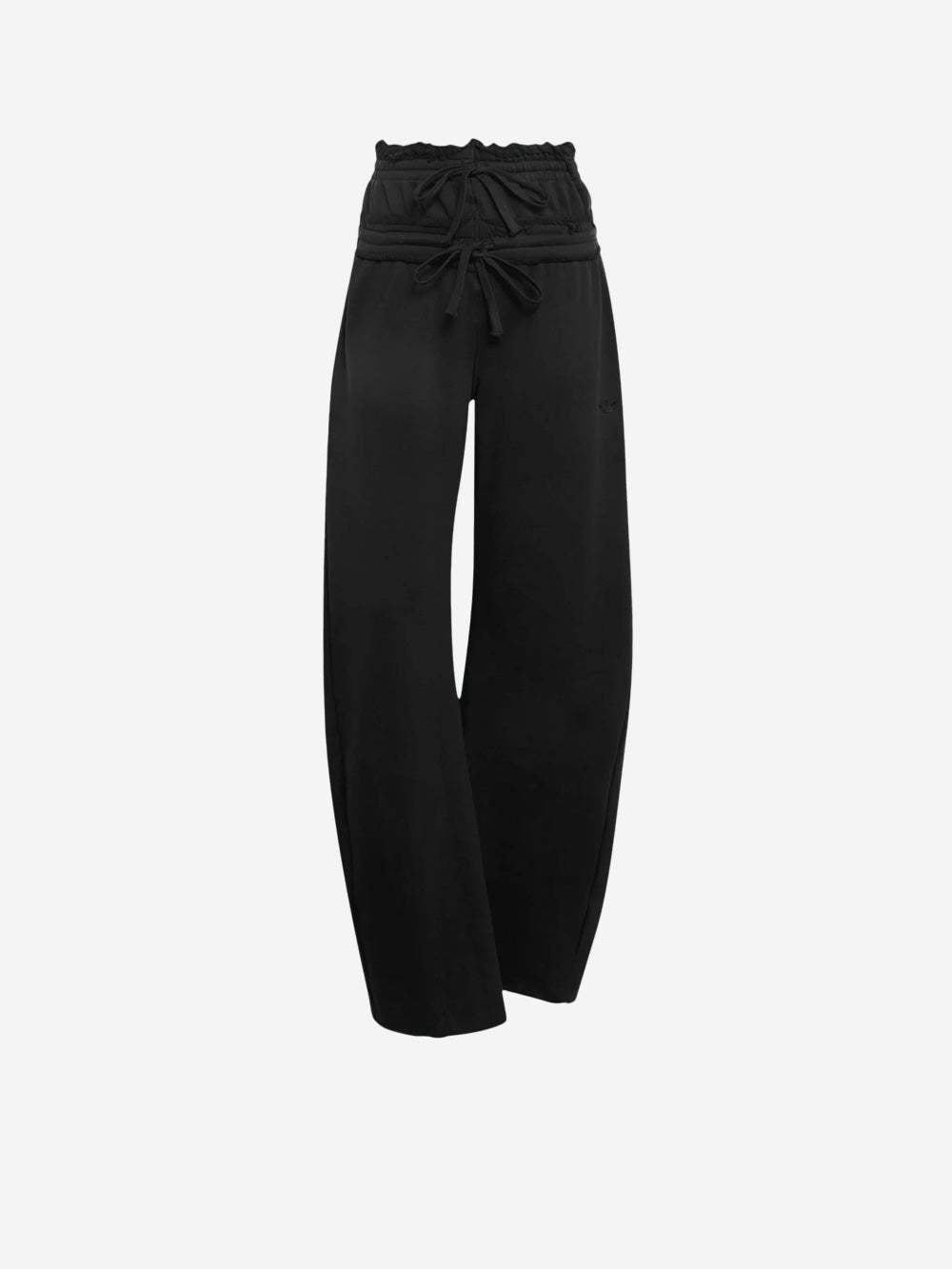 ADIDAS ORIGINALS Pantaloni neri in French Terry con doppio girovita Nero Urbanstaroma