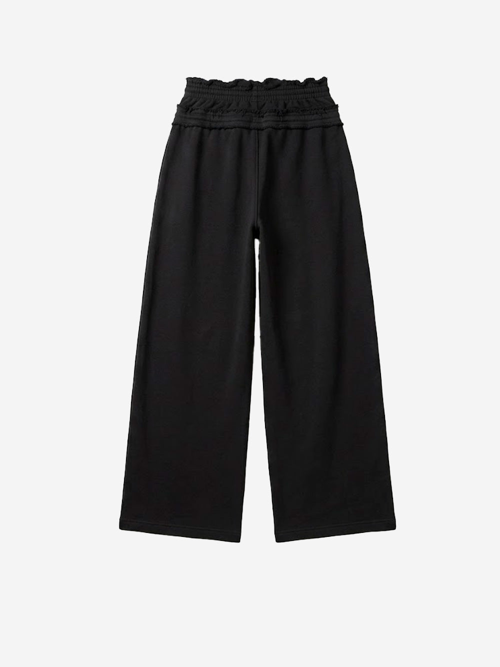 ADIDAS ORIGINALS Pantaloni neri in French Terry con doppio girovita Nero Urbanstaroma