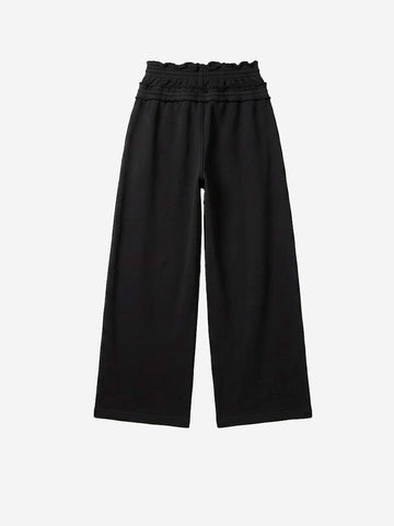 ADIDAS ORIGINALS Pantaloni neri in French Terry con doppio girovita Nero