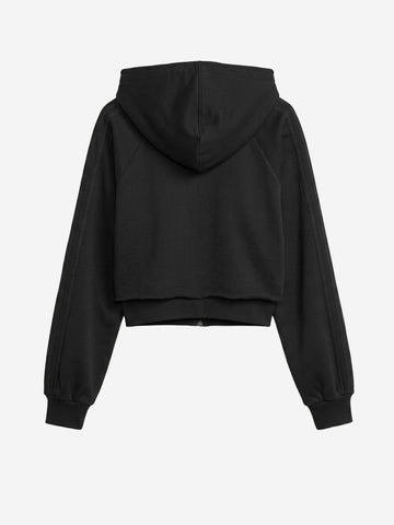 ADIDAS Felpa nera con cappuccio a doppio strato Nero