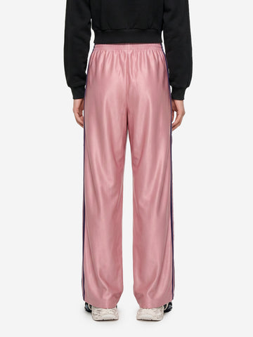 ADIDAS ORIGINALS Pantaloni loose 'Firebird' rosa con stripes nere Rosa