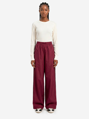 ADIDAS ORIGINALS Pantaloni track bordeaux Firebird con stripes nere Bordeaux