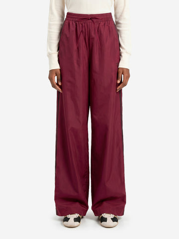 ADIDAS ORIGINALS Pantaloni track bordeaux Firebird con stripes nere Bordeaux
