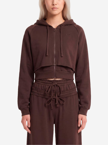 ADIDAS ORIGINALS Felpa marrone con cappuccio SST Double Front Marrone