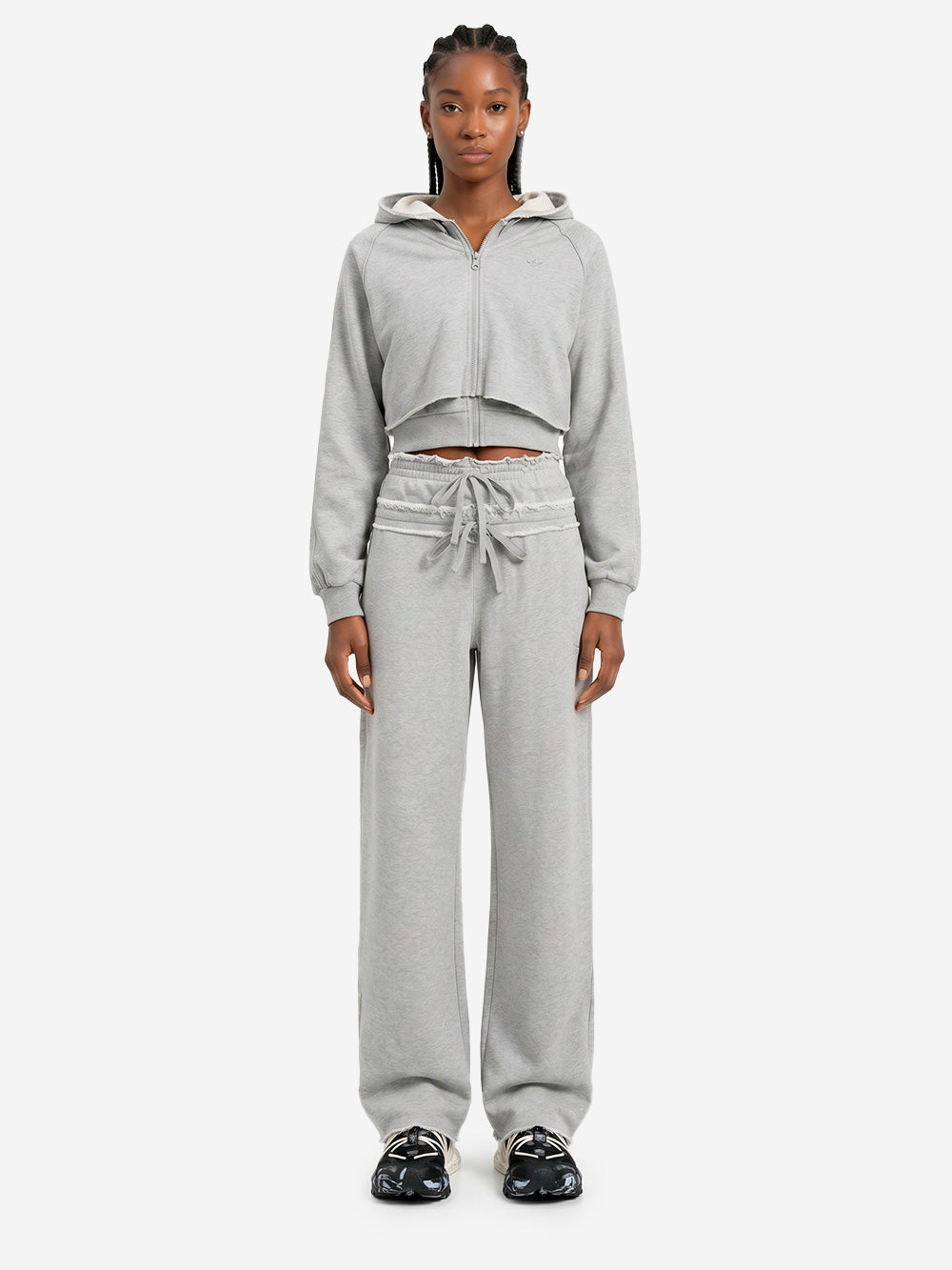 ADIDAS ORIGINALS Pantaloni SST Double Waisted grigi Grigio Urbanstaroma
