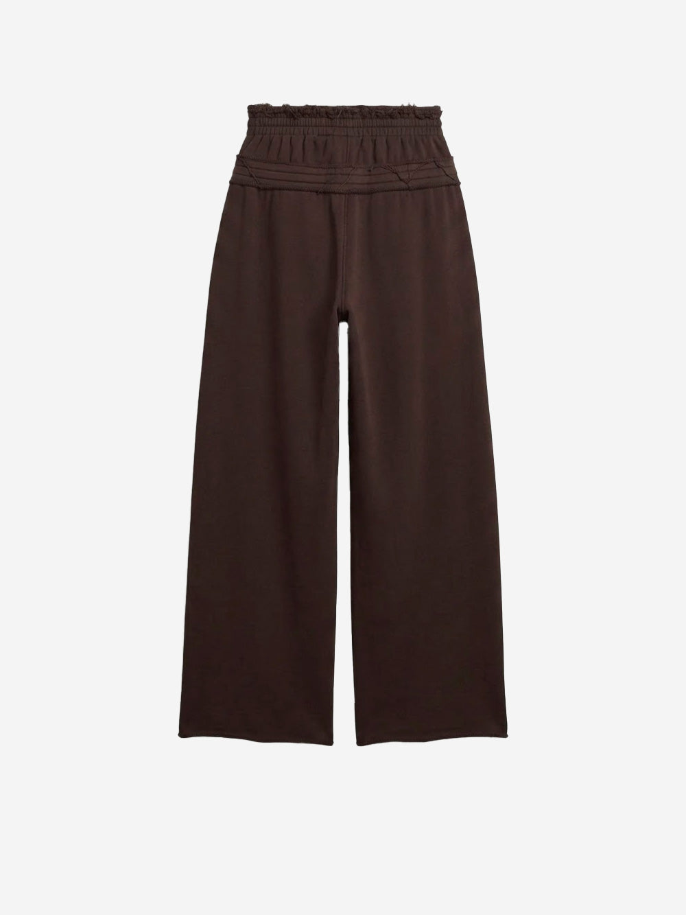 ADIDAS ORIGINALS Pantaloni marroni in French Terry con doppio girovita Marrone Urbanstaroma