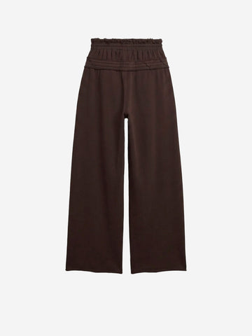 ADIDAS ORIGINALS Pantaloni marroni in French Terry con doppio girovita Marrone