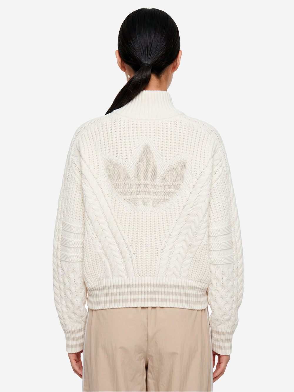 ADIDAS ORIGINALS Giacca Firebird bianca in maglia intrecciata Bianco Urbanstaroma