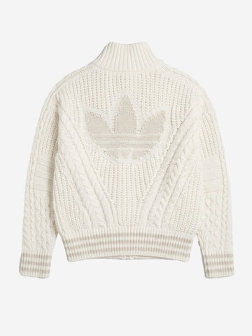 ADIDAS ORIGINALS Giacca Firebird bianca in maglia intrecciata Bianco