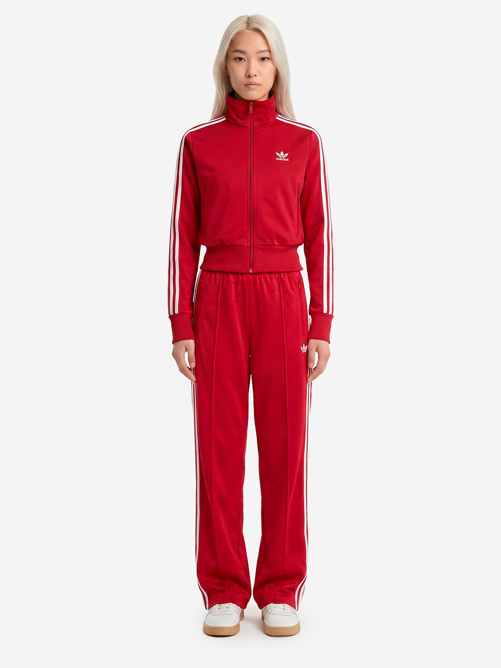 ADIDAS ORIGINALS Giacca track 'Firebird' rossa con collo a imbuto Rosso Urbanstaroma