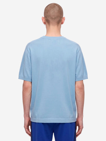 ADIDAS x Wales Bonner t-shirt jacquard azzurra blu