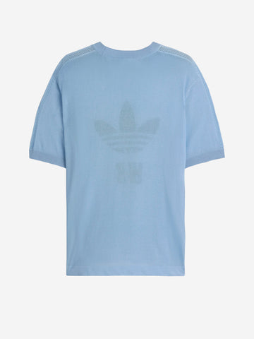 ADIDAS x Wales Bonner t-shirt jacquard azzurra blu