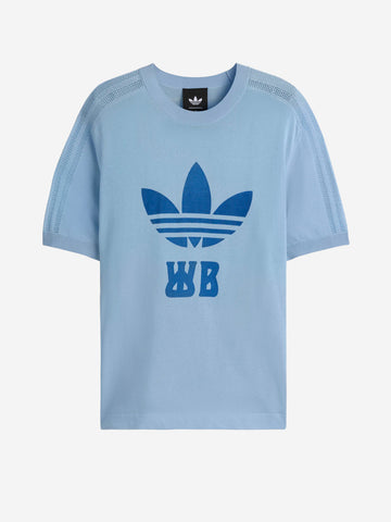 ADIDAS x Wales Bonner t-shirt jacquard azzurra blu