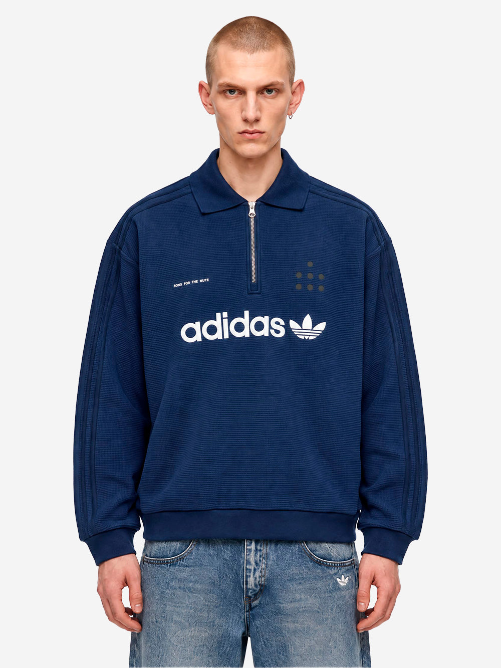 ADIDAS ORIGINALS SFTM X ADIDAS 008 Polo a maniche lunghe Blu Urbanstaroma
