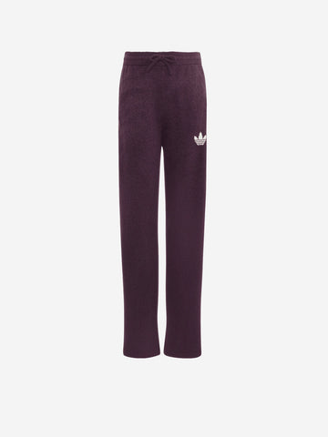 ADIDAS ORIGINALS Pantaloni ESS Knit bordeaux con bordature a contrasto Bordeau