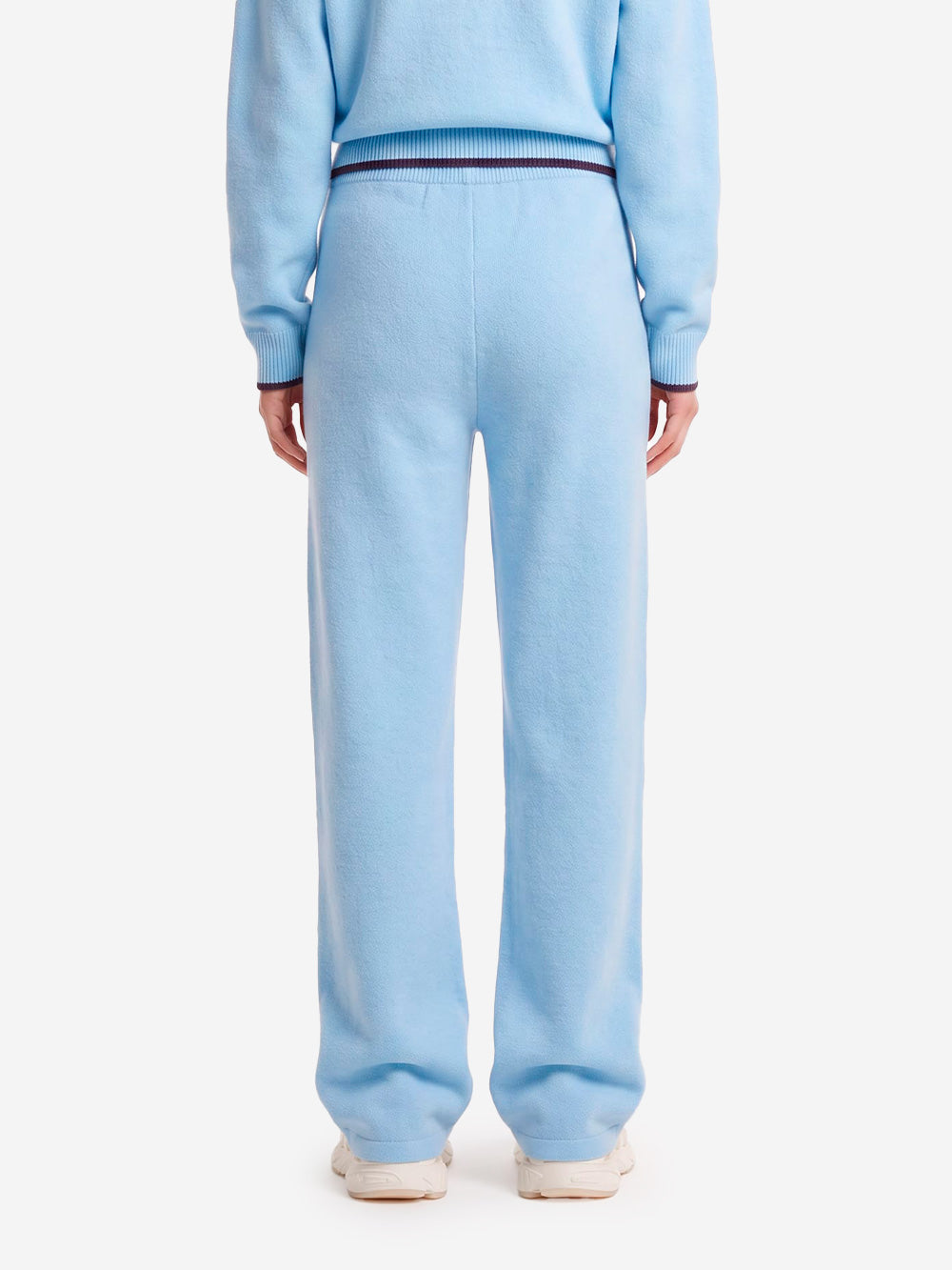 ADIDAS ORIGINALS Pantaloni ESS Knit celesti con bordature a contrasto Celeste Urbanstaroma