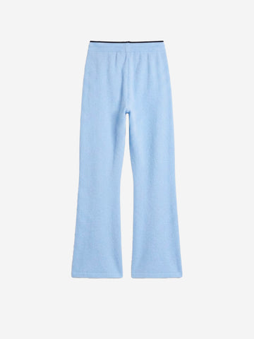 ADIDAS ORIGINALS Pantaloni ESS Knit celesti con bordature a contrasto Celeste