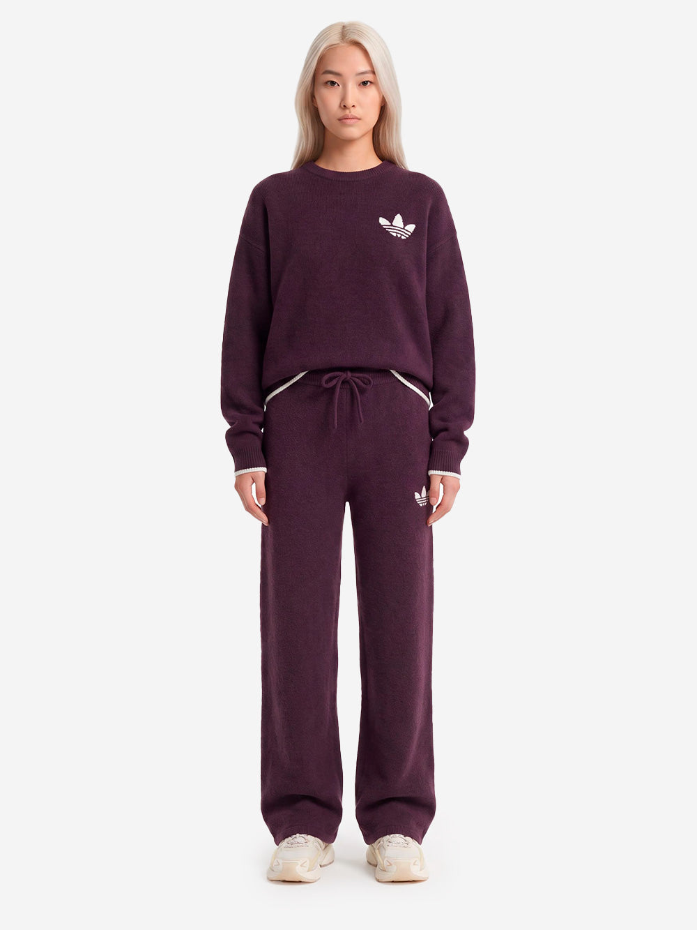 ADIDAS ORIGINALS Maglione girocollo bordeaux ESS Knit Tipping Bordeaux Urbanstaroma