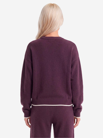 ADIDAS ORIGINALS Maglione girocollo bordeaux ESS Knit Tipping Bordeaux
