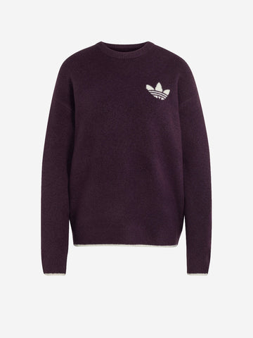 ADIDAS ORIGINALS Maglione girocollo bordeaux ESS Knit Tipping Bordeaux