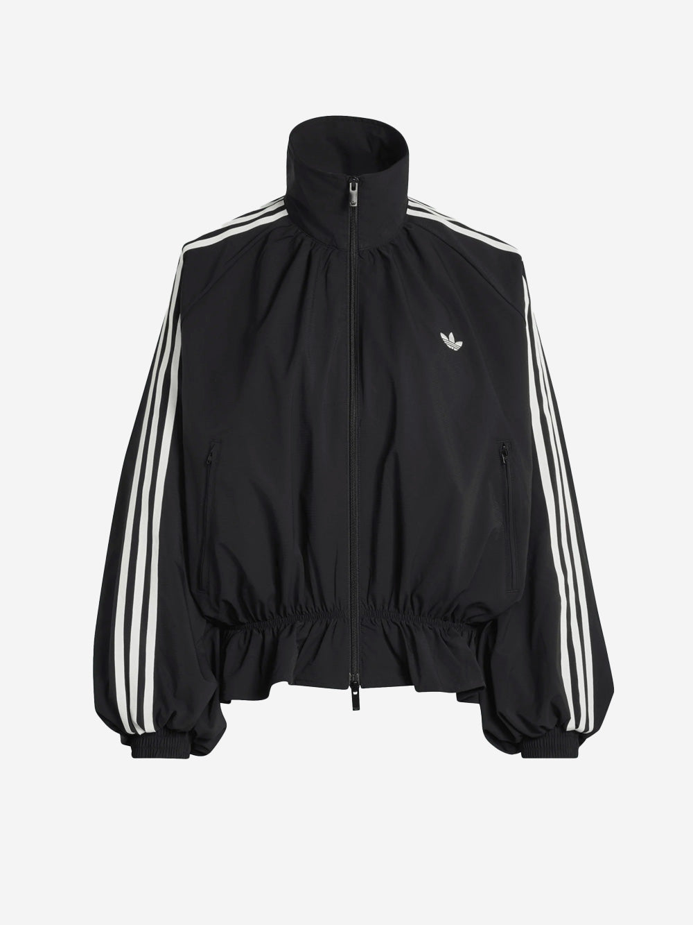 ADIDAS ORIGINALS Giacca oversize Blousy nera con balze sull'orlo Nero Urbanstaroma