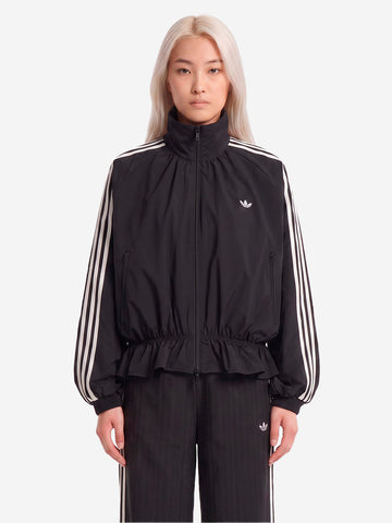 ADIDAS ORIGINALS Giacca oversize Blousy nera con balze sull'orlo Nero