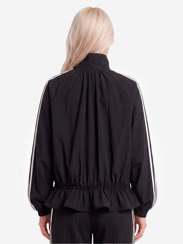 ADIDAS ORIGINALS Giacca oversize Blousy nera con balze sull'orlo Nero