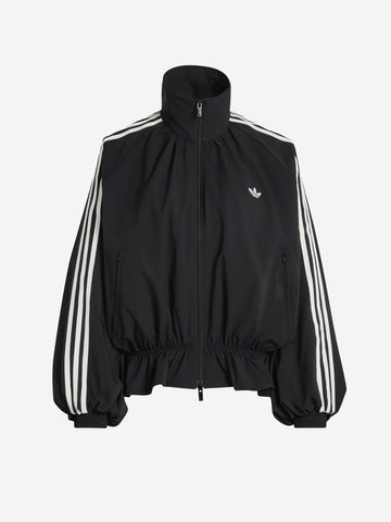 ADIDAS ORIGINALS Giacca oversize Blousy nera con balze sull'orlo Nero