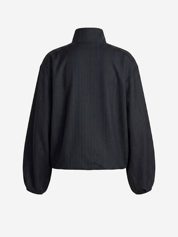 ADIDAS ORIGINALS Giacca a quadri oversize Blousy con balze sull'orlo Nero