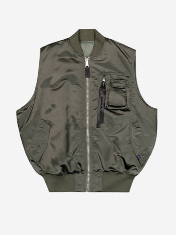 ALPHA INDUSTRIES Gilet reversibile MA-1 Base UV verde Verde Oliva