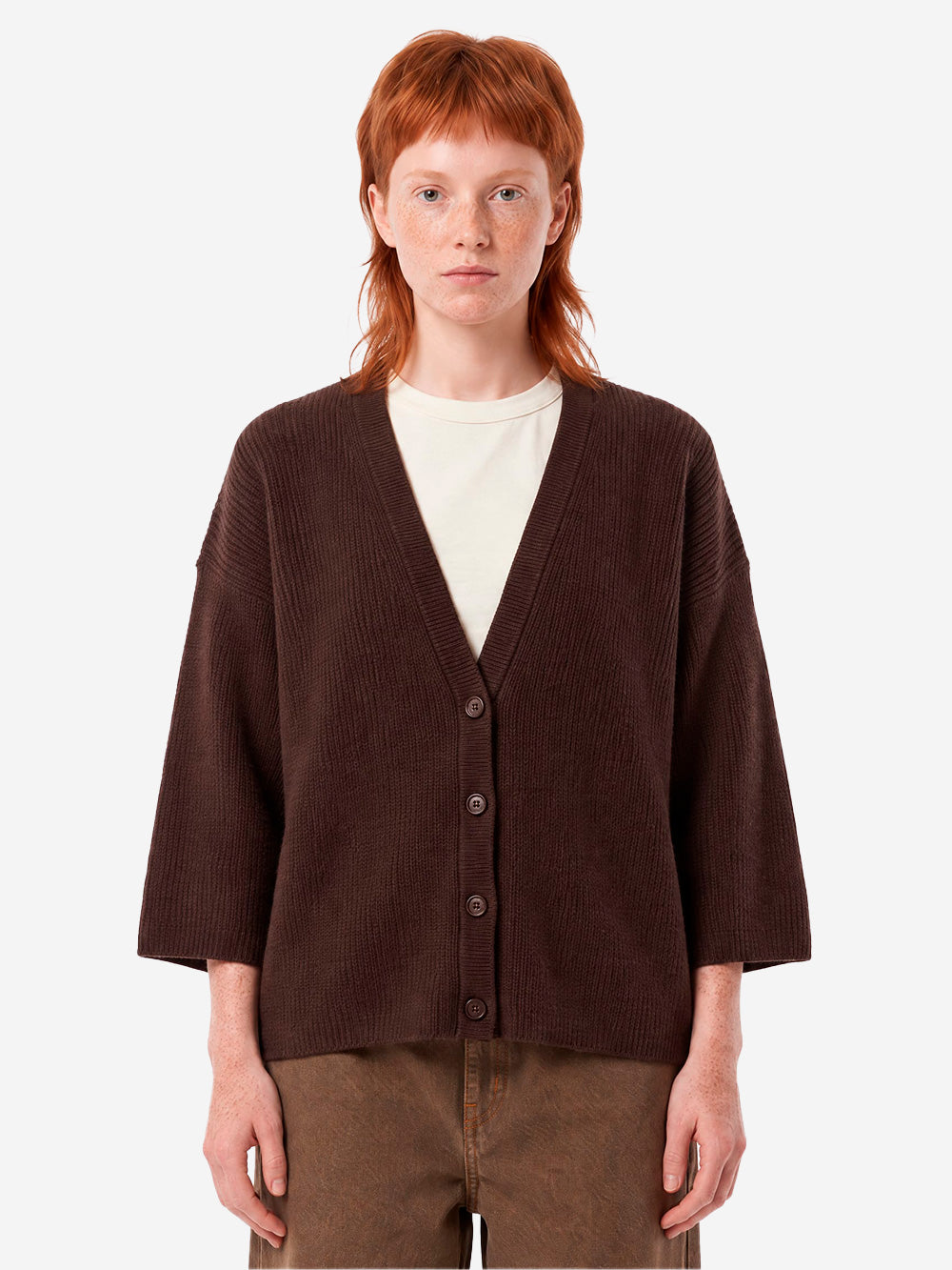 AMERICAN VINTAGE Gilet con maniche lunghe 'Damsville' in misto lana marrone Marrone Urbanstaroma