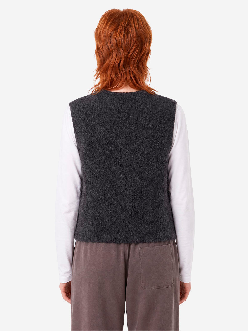 AMERICAN VINTAGE Gilet antracite in misto alpaca Grigio antracite Urbanstaroma