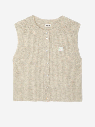 AMERICAN VINTAGE Gilet in misto alpaca Beige