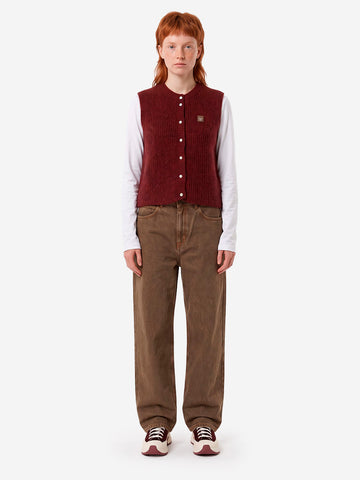 AMERICAN VINTAGE Gilet in misto alpaca Prugna