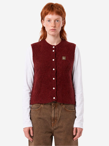 AMERICAN VINTAGE Gilet in misto alpaca Prugna