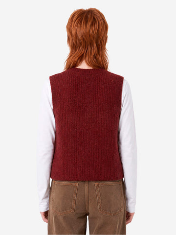 AMERICAN VINTAGE Gilet in misto alpaca Prugna