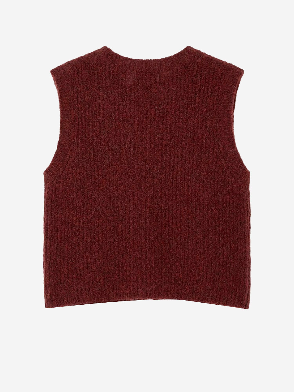 AMERICAN VINTAGE Gilet in misto alpaca Prugna Urbanstaroma