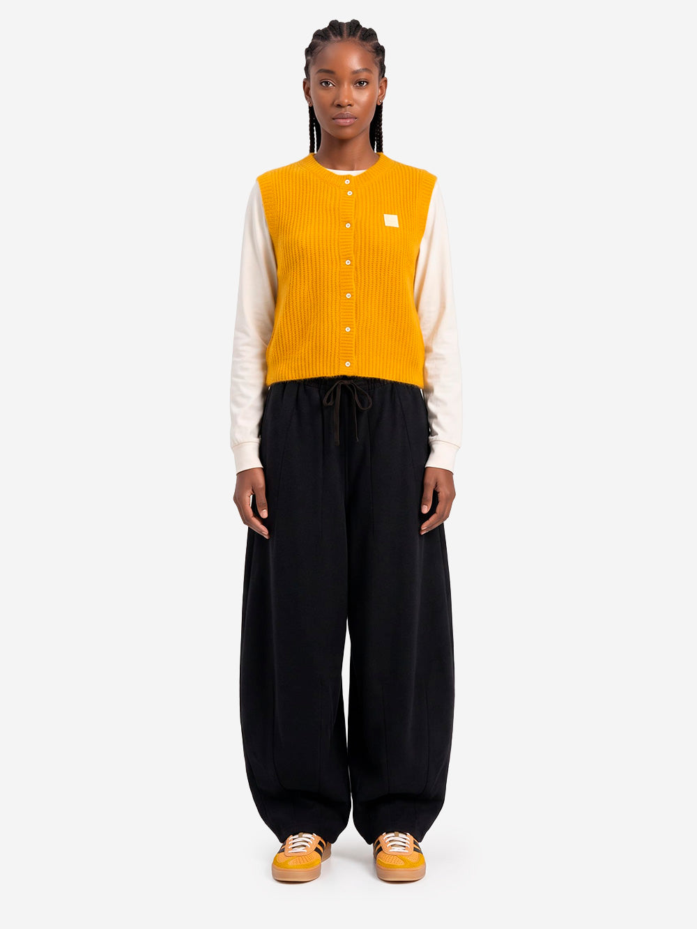 AMERICAN VINTAGE Gilet in misto alpaca giallo Senape Urbanstaroma