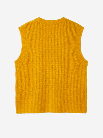 AMERICAN VINTAGE Gilet in misto alpaca giallo Senape
