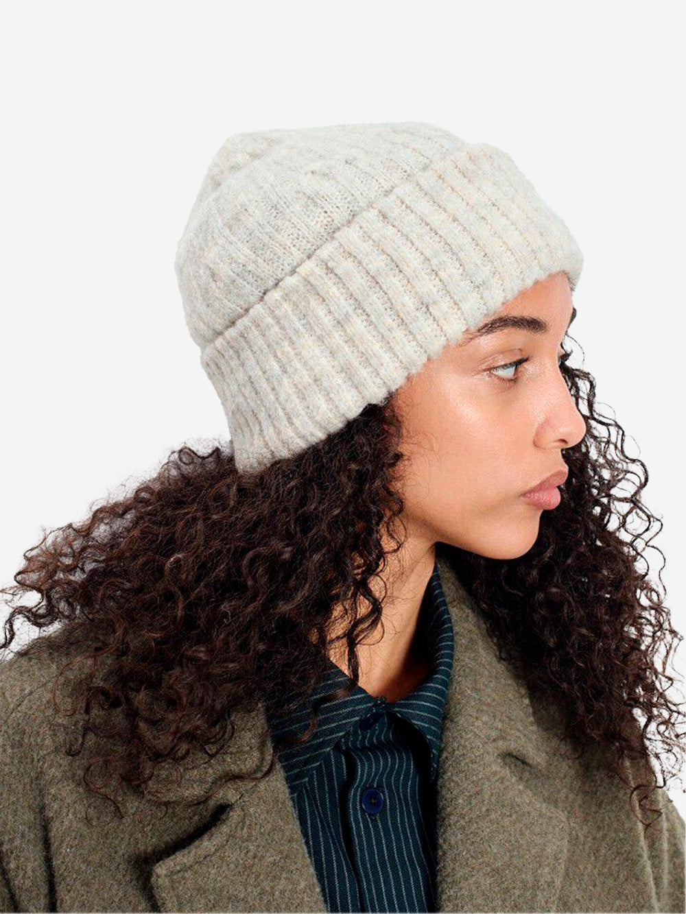 AMERICAN VINTAGE Berretto a coste in misto alpaca Beige Urbanstaroma